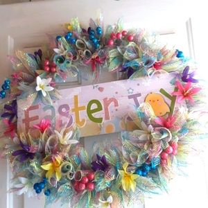 Easter joy wreath